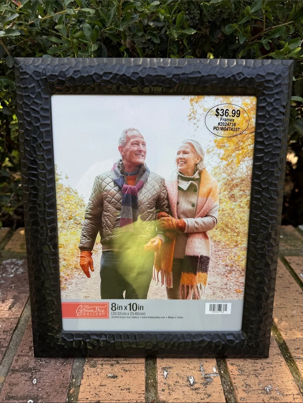 Black Metal 8x10 Picture Frame Textured NWT